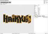 HAIKYU TEXT Embroidery File 6 size