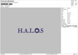 Halostext Embroidery File  sizes