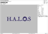 Halostext Embroidery File  sizes