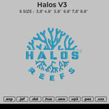 Halos V3 Embroidery File 6 sizes