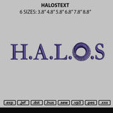 Halostext Embroidery File  sizes