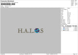 Halostext V2 Embroidery File 6 sizes