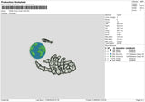 Handskull 01 Embroidery File 6 sizes