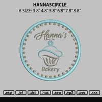 Hannascircle Embroidery File 6 sizes