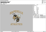 Hapevilletext Embroidery File 6 sizes