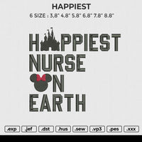 HAPPIEST Embroidery File 6 size