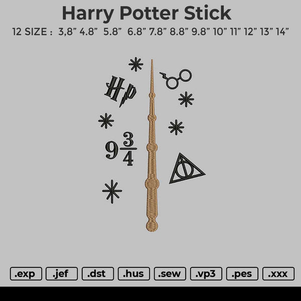 Harry Potter Stick Embroidery