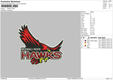 Hawks 0809 Embroidery File 6 sizes