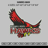 Hawks 0809 Embroidery File 6 sizes