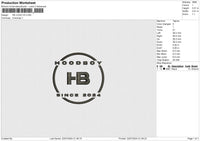 HB LOGO V2 Embroidery File 6 size