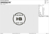 HB LOGO V2 Embroidery File 6 size