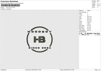 HB LOGO V2 Embroidery File 6 size