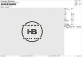 HB LOGO V2 Embroidery File 6 size