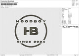 HB LOGO V2 Embroidery File 6 size