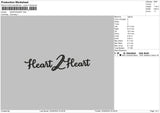 Heart Text V1 Embroidery File 6 sizes