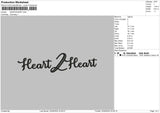 Heart Text V1 Embroidery File 6 sizes