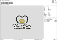 Heart Calls Embroidery File 6 sizes