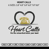 Heart Calls Embroidery File 6 sizes