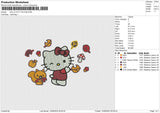 HELLO KITTY AUTUM Embroidery File 6 size