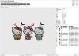 HELLO KITTY HALLOWEEN v9 Embroidery File 6 size