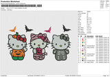 HELLO KITTY HALLOWEEN v9 Embroidery File 6 size