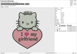 HELLO KITTY Girl Friend Embroidery File 6 size