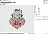 HELLO KITTY mtself Embroidery File 6 size