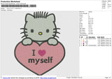 HELLO KITTY mtself Embroidery File 6 size
