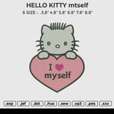 HELLO KITTY mtself Embroidery File 6 size