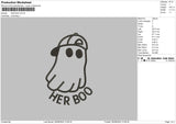 Her Ghost Embroidery File 6 Sizes