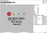 Restoredtext Embroidery File 6 sizes