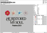 Restoredtext Embroidery File 6 sizes