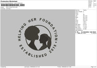 Foundationtext Embroidery File 6 sizes