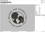 Foundationtext Embroidery File 6 sizes