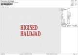 HIGISED Embroidery File 6 size