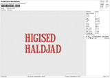 HIGISED Embroidery File 6 size
