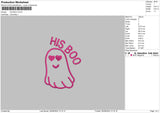 His Ghost Embroidery File 6 sizes