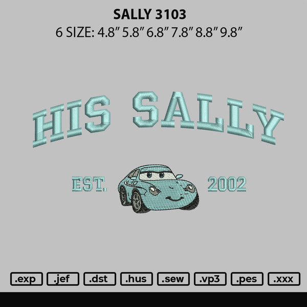 Sally 3103 Embroidery File 6 sizes