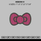 Hkbow 01 Embroidery File 6 sizes