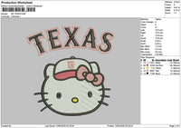 Texas Hk 1204 Embroidery File 6 sizes