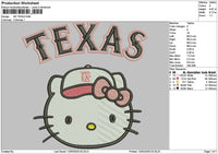Texas Hk 1204 Embroidery File 6 sizes