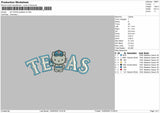 Texas Hk V2 Embroidery File 6 sizes