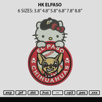 Hk Elpaso Embroidery File 6 sizes