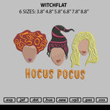 Witchflat Embroidery File 6 sizes