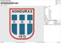 HONDURAS Embroidery File 6 size