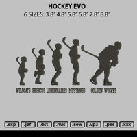 Hockey Evo Embroidery File 6 sizes