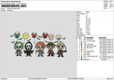 Horror Gang 0408 Embroidery File 6 sizes
