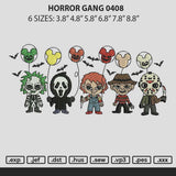 Horror Gang 0408 Embroidery File 6 sizes