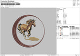 Horsecircle 02 Embroidery File 6 sizes