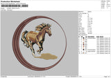 Horsecircle 02 Embroidery File 6 sizes